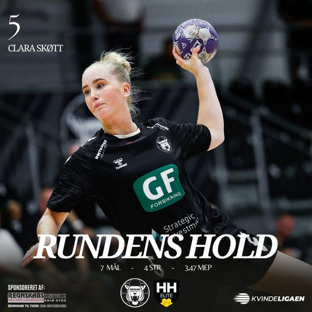 𝑹𝒖𝒏𝒅𝒆𝒏𝒔 𝒉𝒐𝒍𝒅

Det tog kun 1. spillerunde og så finder vi allerede en af vores spillere på rundens hold. 

Clara Skøtt har nemlig meget fortjent fundet vej til Kvindeligaens rundens hold ⭐️

#kbhbolddk #hovedstadenshåndboldhold #hovedstadensstærkeste #handball